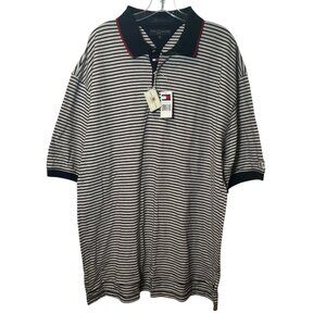 Tommy Hilfiger Men's 2XL Vintage Golf Shirt Polo Striped NWT Deadstock 90's Y2K